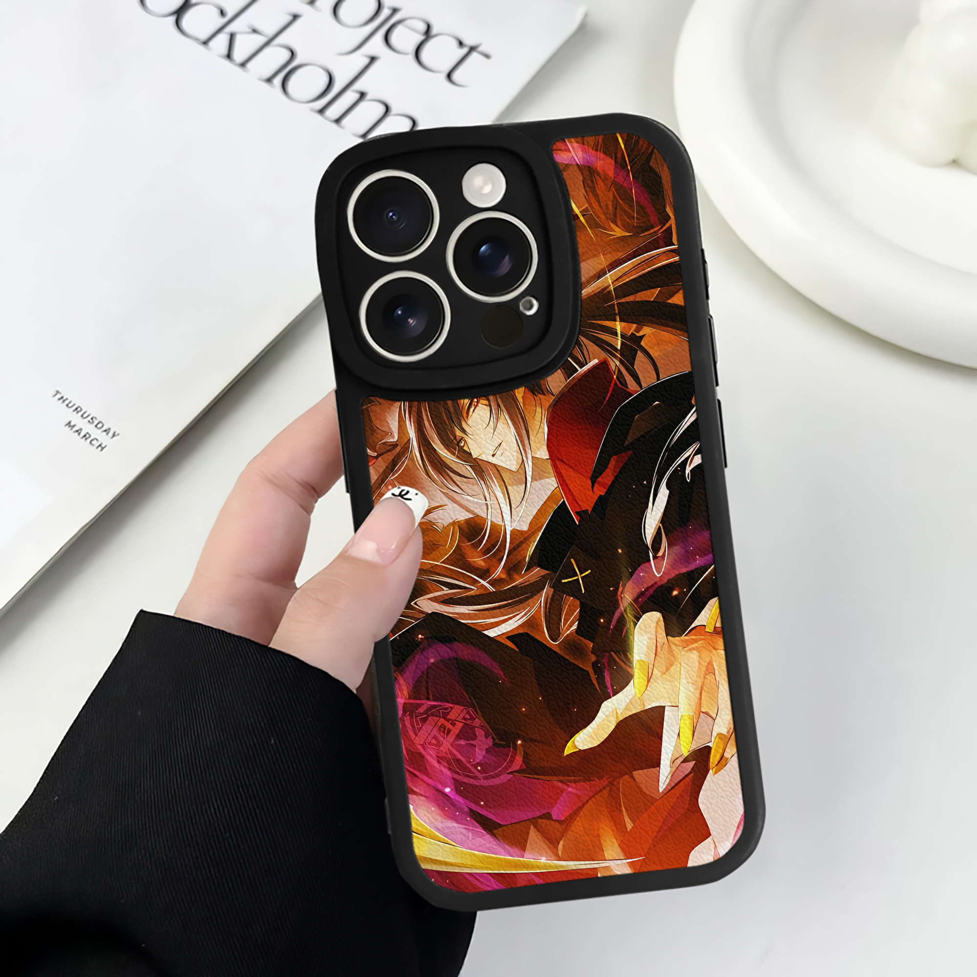 （画像用） 刀剣乱舞 Touken Ranbu 【iPhone 16シリーズ対応】シリコンスマホケース（レザー調） 材質：シリコン